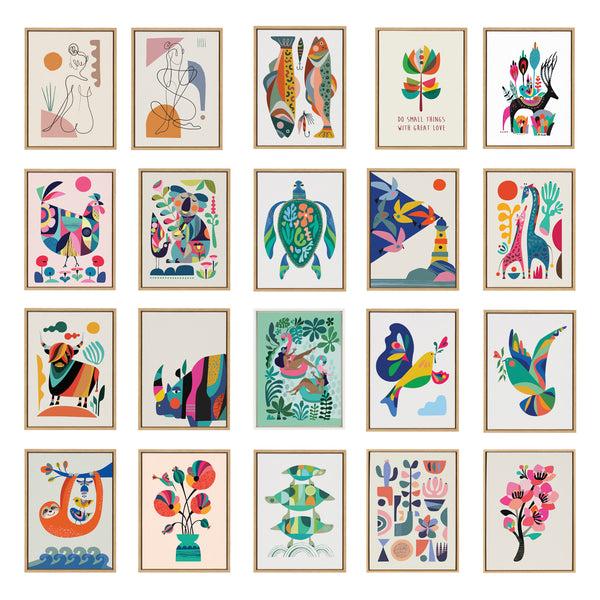 Kate & Laurel Sylvie Mid Century Modern Tea Time Framed Canvas By Rachel Lee Of My Dream Wall