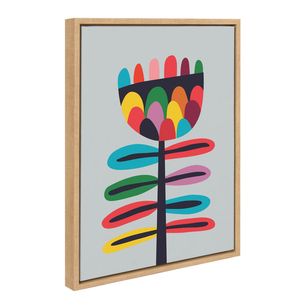 Kate & Laurel Sylvie Mid Century Modern Wildflower Framed Canvas By Rachel Lee Of My Dream Wall