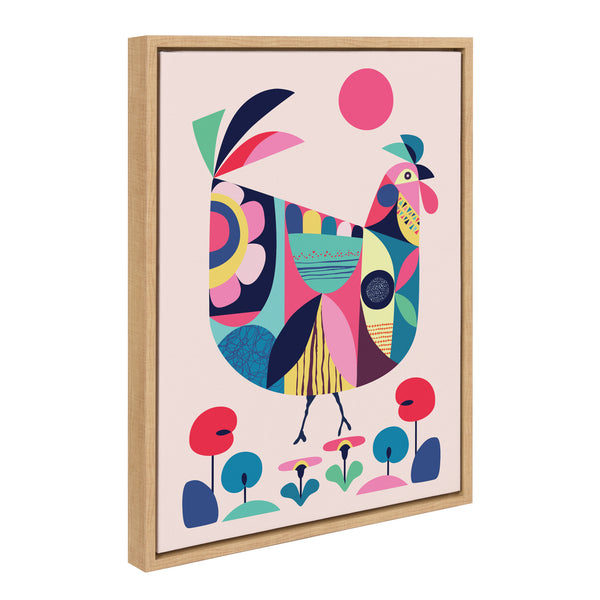 Kate & Laurel Sylvie Mid Century Modern Wyandotte Framed Canvas By Rachel Lee Of My Dream Wall