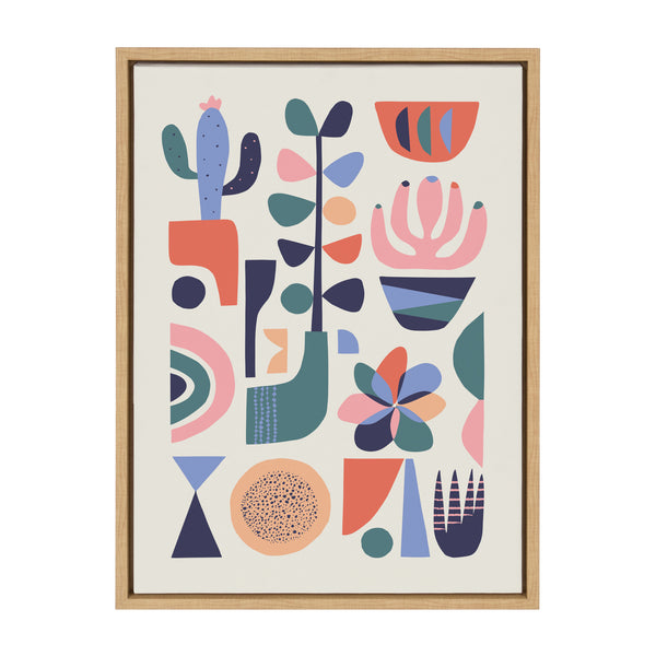 Kate & Laurel Sylvie Mid Century Succulents Framed Canvas By Rachel Lee Of My Dream Wall