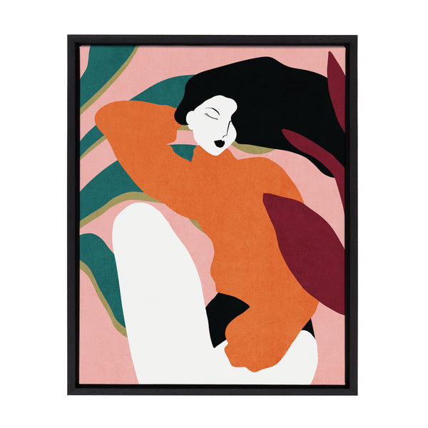 kate & laurel Sylvie Midori Framed Canvas by Alexander Ginzburg