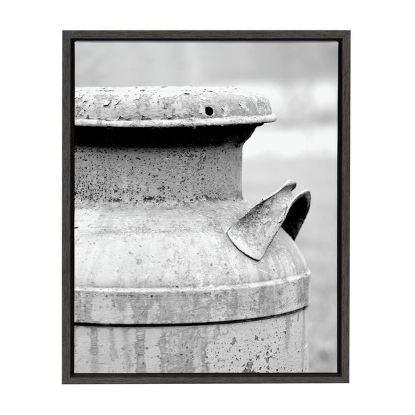 kate & laurel Sylvie Milk Can Framed Canvas by Jami Skarda