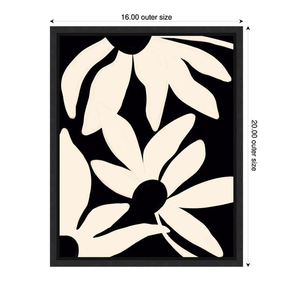 Kate & Laurel Sylvie Minimal Blooms Framed Canvas By Alicia Bock
