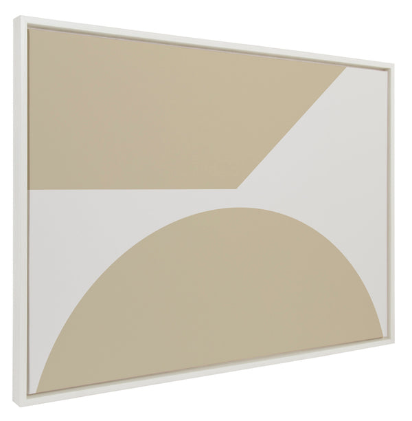 Kate & Laurel Sylvie Minimal Max Mod I Soft Neutral Framed Canvas By The Creative Bunch Studio