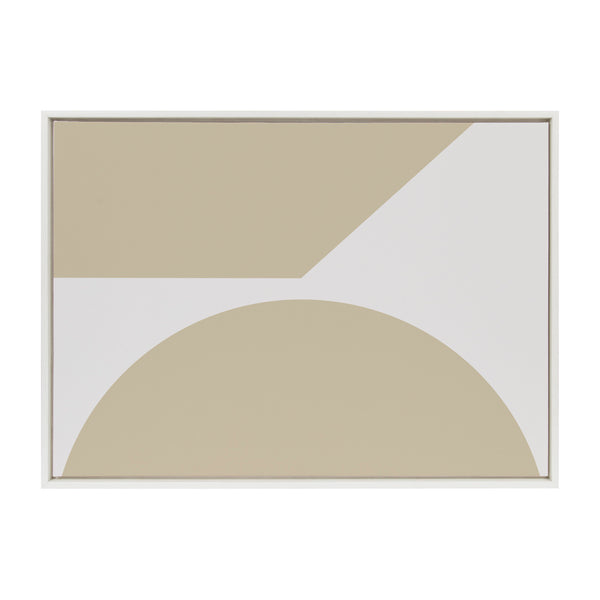 Kate & Laurel Sylvie Minimal Max Mod I Soft Neutral Framed Canvas By The Creative Bunch Studio