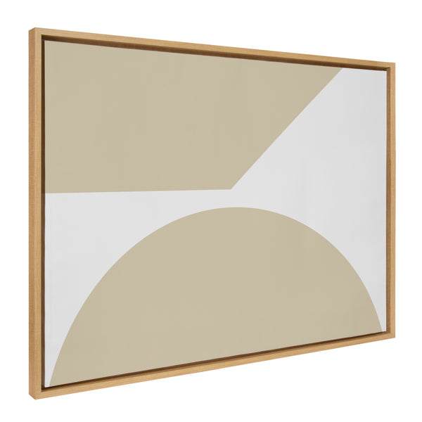 kate & laurel Sylvie Minimal Max Mod I Soft Neutral Framed Canvas by The Creative Bunch Studio