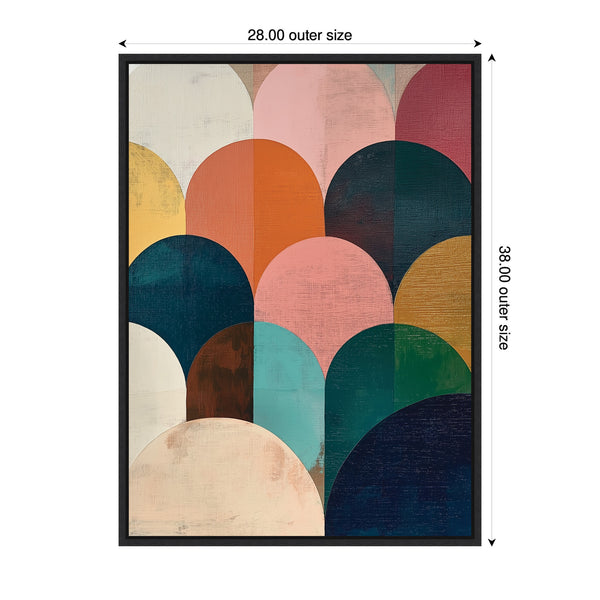 Kate & Laurel Sylvie Minimalist Geometric Abstract Jewel Tone Framed Canvas By The Creative Bunch Studio