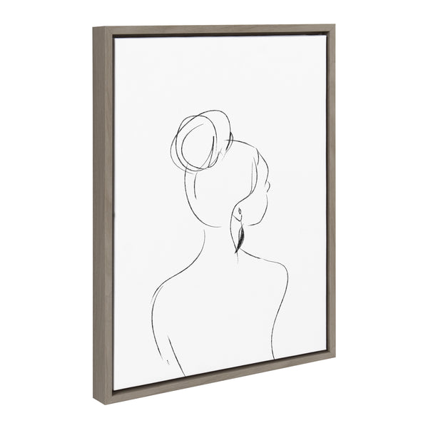 Kate & Laurel Sylvie Minimalist Woman 2 Framed Canvas By Teju Reval Of SnazzyHues