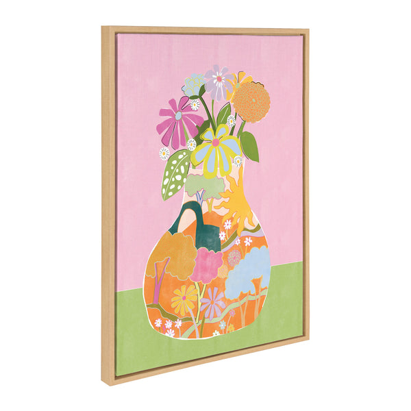 Kate & Laurel Sylvie Miracle Vase Framed Canvas By Alja Horvat