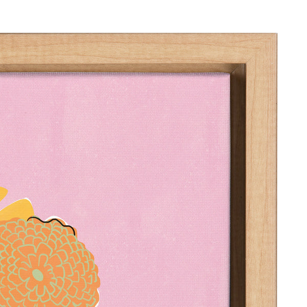 Kate & Laurel Sylvie Miracle Vase Framed Canvas By Alja Horvat