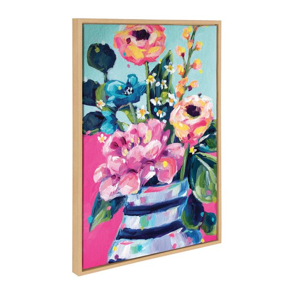 Kate & Laurel Sylvie Miss Mabel's Summer Bouquet Framed Canvas By Rachel Christopoulos