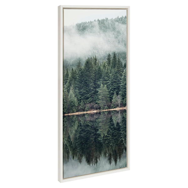 Kate & Laurel Sylvie Misty Forest Framed Canvas By Emiko And Mark Franzen Of F2Images