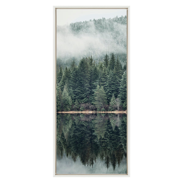 Kate & Laurel Sylvie Misty Forest Framed Canvas By Emiko And Mark Franzen Of F2Images