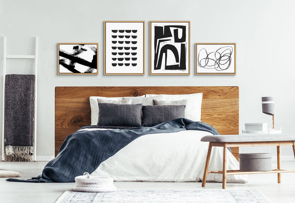 Kate & Laurel Sylvie Modern Abstract Framed Canvas Set