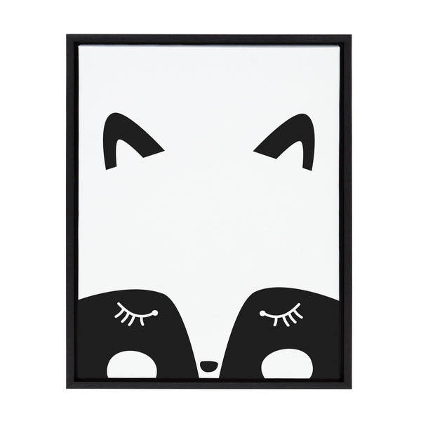 kate & laurel Sylvie Modern Baby Fox Framed Canvas by Rachel Lee of My Dream Wall