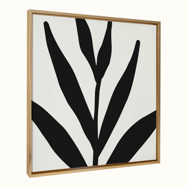 Kate & Laurel Sylvie Modern Botanical Neutral Abstract 1 Framed Canvas By The Creative Bunch Studio
