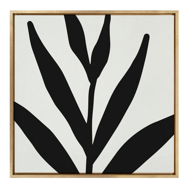 Kate & Laurel Sylvie Modern Botanical Neutral Abstract 1 Framed Canvas By The Creative Bunch Studio