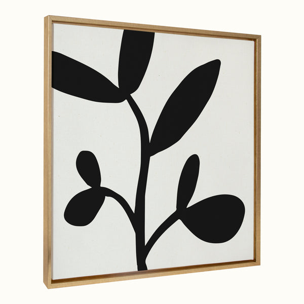 Kate & Laurel Sylvie Modern Botanical Neutral Abstract 2 Framed Canvas By The Creative Bunch Studio