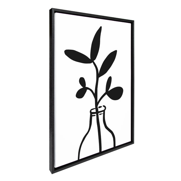 Kate & Laurel Sylvie Modern Botanical Vase 3 Framed Canvas By The Creative Bunch Studio