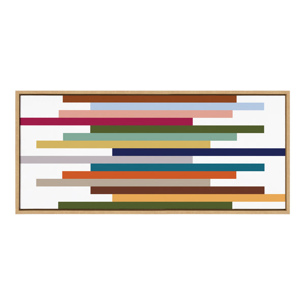 Kate & Laurel Sylvie Modern Color Block Stacks Framed Canvas By The Creative Bunch Studio