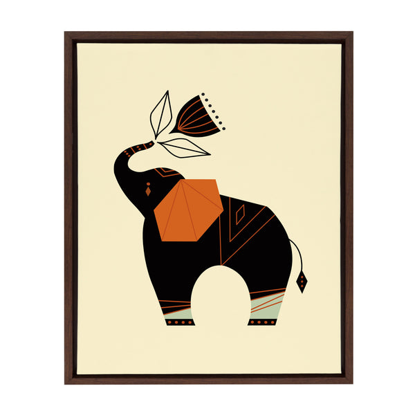 kate & laurel Sylvie Modern Elephant Framed Canvas by Amber Leaders Designs