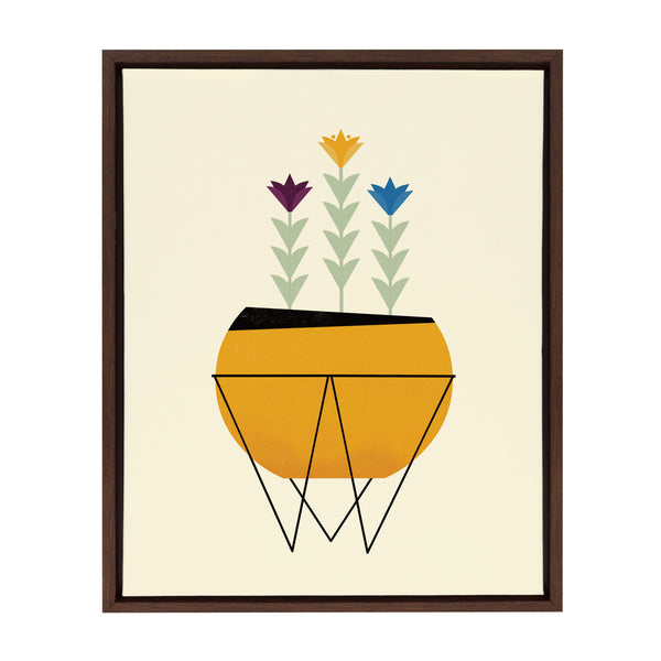 kate & laurel Sylvie Modern Planter Framed Canvas by Amber Leaders Designs