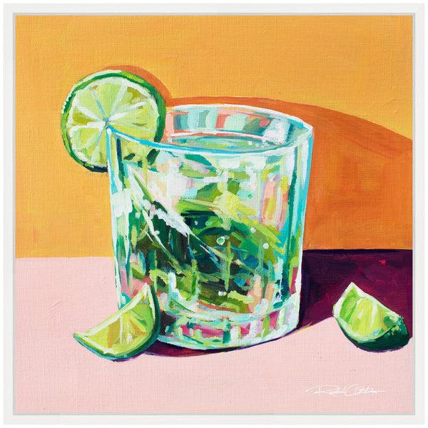 Kate & Laurel Sylvie Mojito No 1 Framed Canvas By Rachel Christopoulos