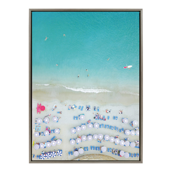 kate & laurel Sylvie Monterosso al Mare Swim Framed Canvas by Rachel Bolgov