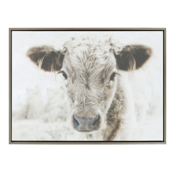 Kate & Laurel Sylvie Moo Framed Canvas By Alicia Abla
