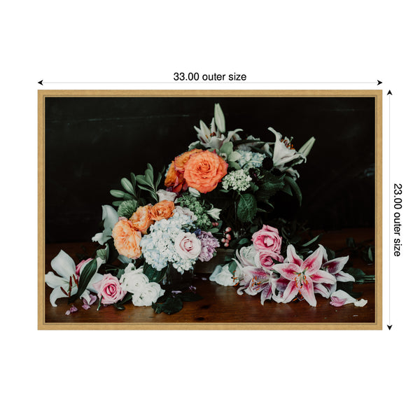 Kate & Laurel Sylvie Moody Bouquet Framed Canvas By Alicia Abla