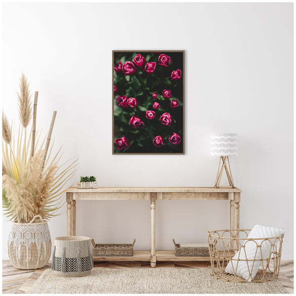 Kate & Laurel Sylvie Moody Dark Pink Tulips In Bloom Framed Canvas By Patricia Hasz Of Patricia Rae Photography