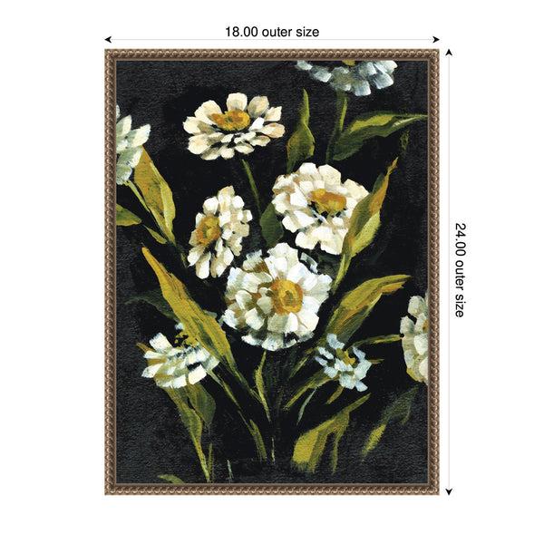Kate & Laurel Sylvie Moody Floral 1 Framed Canvas By Annie Quigley