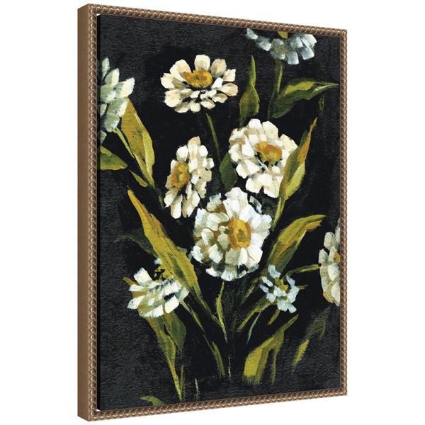 kate & laurel Sylvie Moody Floral 1 Framed Canvas by Annie Quigley