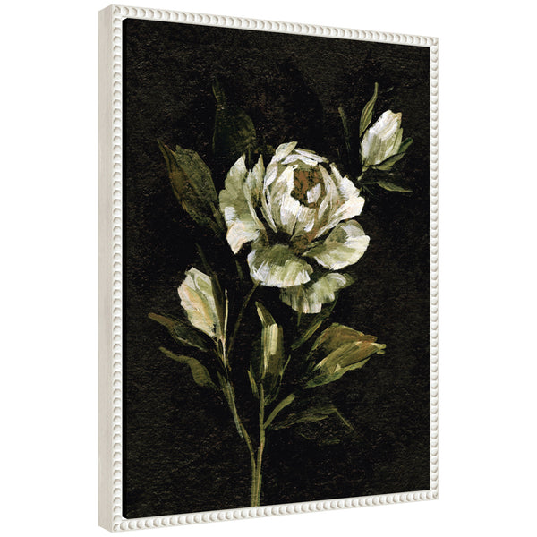Kate & Laurel Sylvie Moody Floral 2 Framed Canvas By Annie Quigley