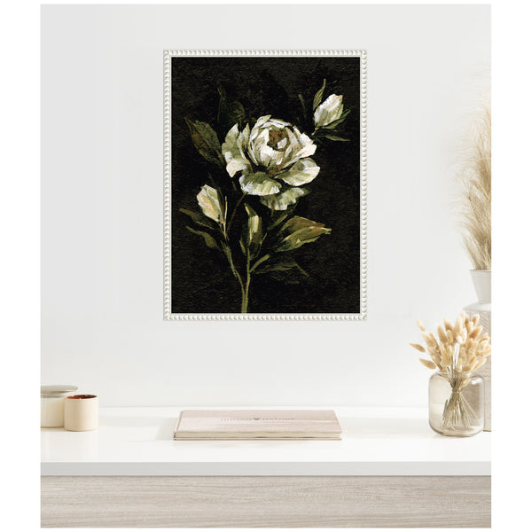 Kate & Laurel Sylvie Moody Floral 2 Framed Canvas By Annie Quigley