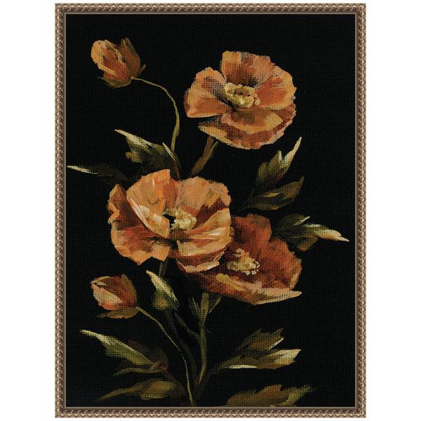 Kate & Laurel Sylvie Moody Floral 6 Framed Canvas By Annie Quigley