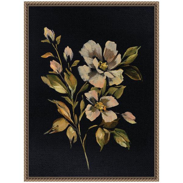 Kate & Laurel Sylvie Moody Floral 7 Framed Canvas By Annie Quigley