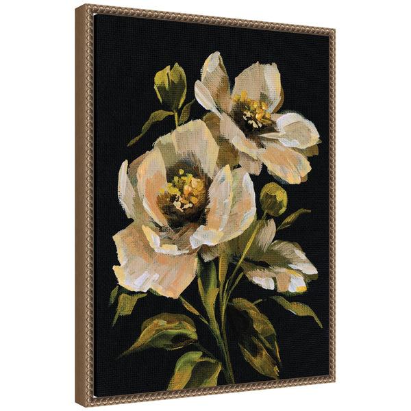 Kate & Laurel Sylvie Moody Floral 8 Framed Canvas By Annie Quigley