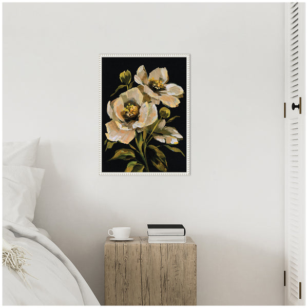 Kate & Laurel Sylvie Moody Floral 8 Framed Canvas By Annie Quigley