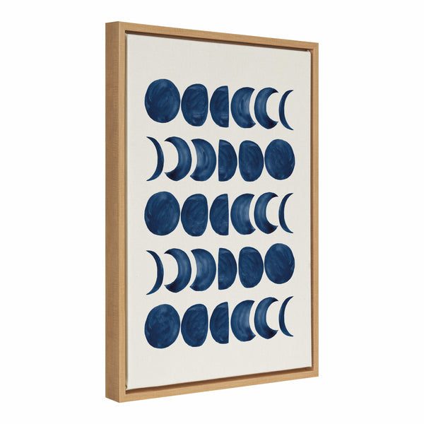 Kate & Laurel Sylvie Moon Phases Framed Canvas By Teju Reval Of SnazzyHues