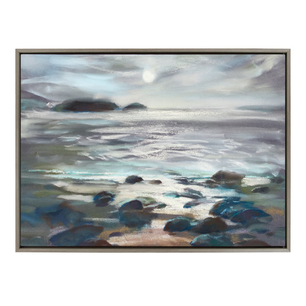 Kate & Laurel Sylvie Moonlight Becomes You Framed Canvas By Nel Whatmore