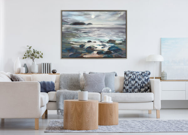 Kate & Laurel Sylvie Moonlight Becomes You Framed Canvas By Nel Whatmore