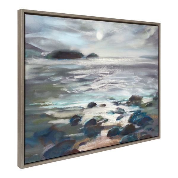 kate & laurel Sylvie Moonlight Becomes You Framed Canvas by Nel Whatmore