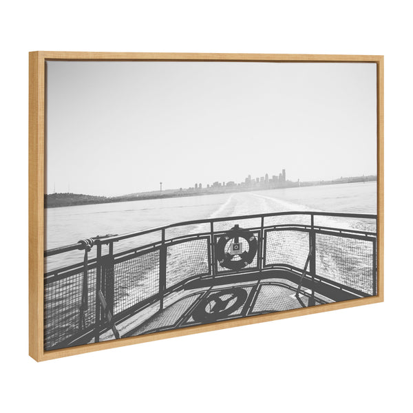 Kate & Laurel Sylvie Morning Ferry Framed Canvas By Patricia Hasz