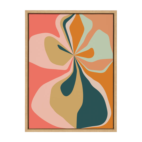 Kate & Laurel Sylvie Morning Hibiscus Framed Canvas By Alicia Bock