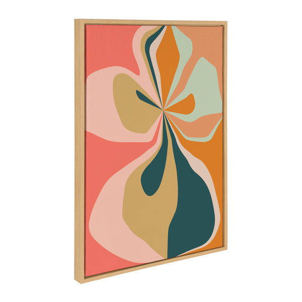 kate & laurel Sylvie Morning Hibiscus Framed Canvas by Alicia Bock