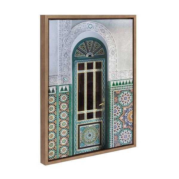 Kate & Laurel Sylvie Morocco Essaouira Door Framed Canvas By Golie