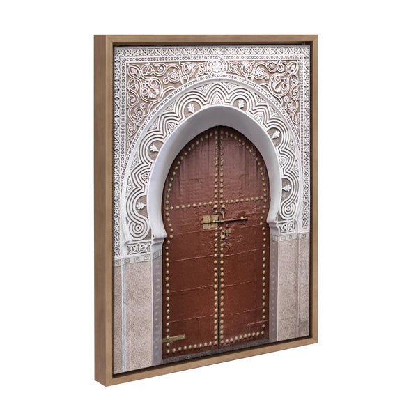 Kate & Laurel Sylvie Morocco Marrakech Door Framed Canvas By Golie