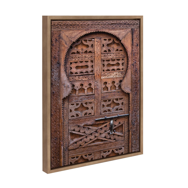 Kate & Laurel Sylvie Morocco Marrakech Door II Framed Canvas By Golie