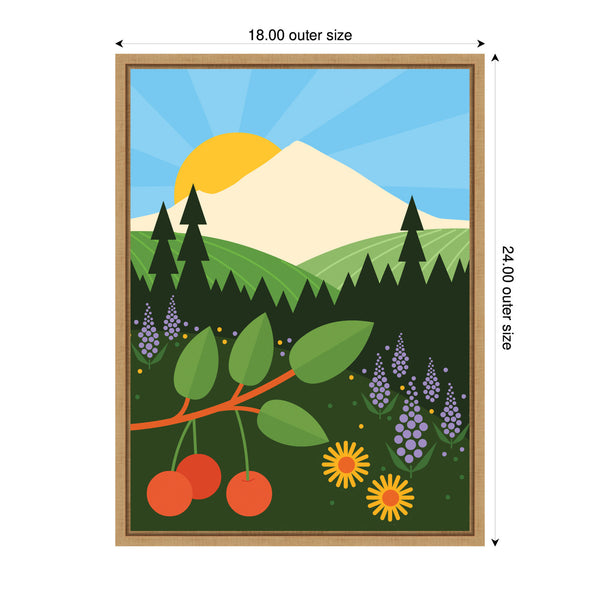 Kate & Laurel Sylvie Mount Hood Framed Canvas By Amber Leaders